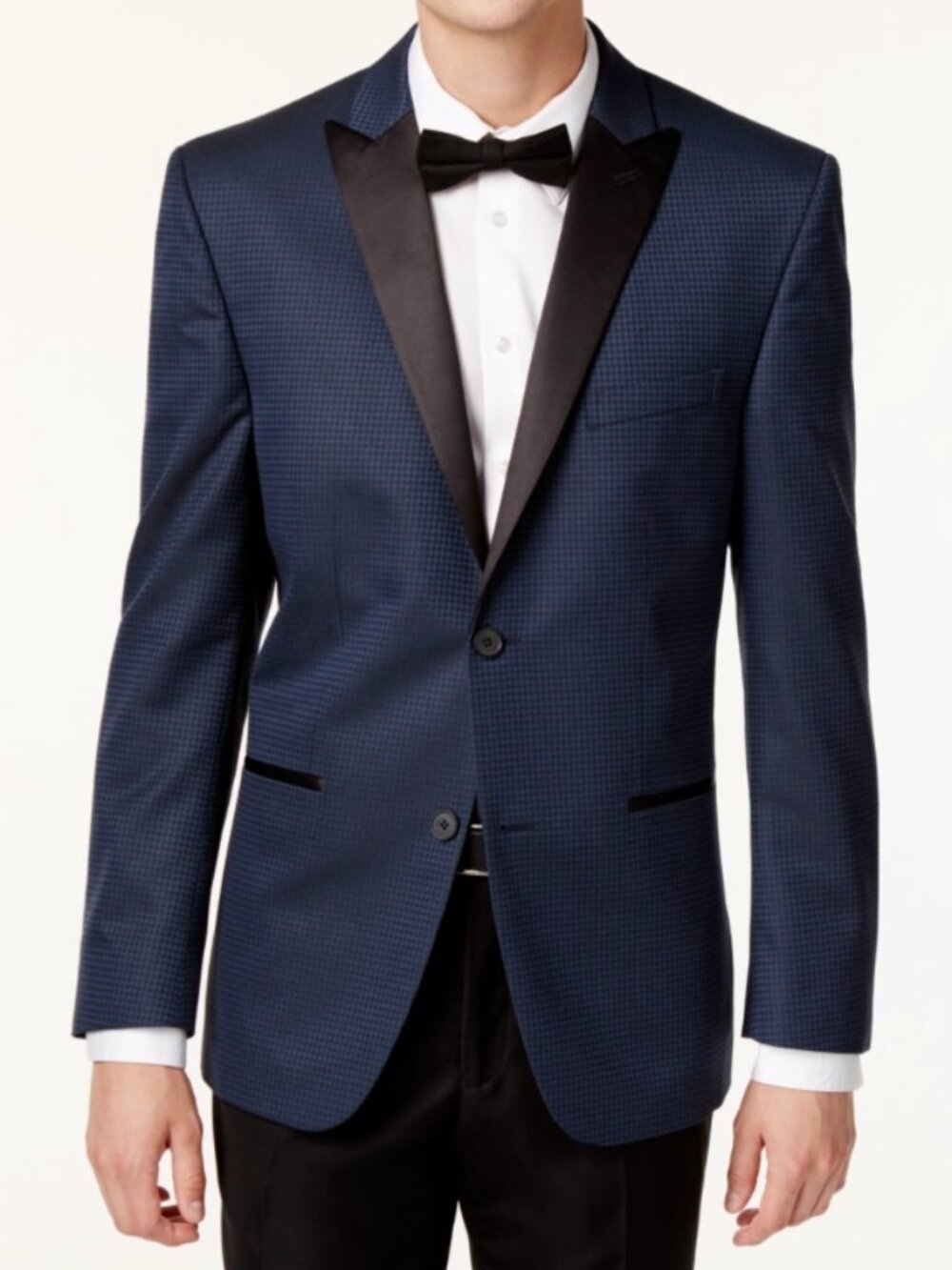 Alfani Men's Tuxedo Sports Coat Slim Fit Houndstooth 44R